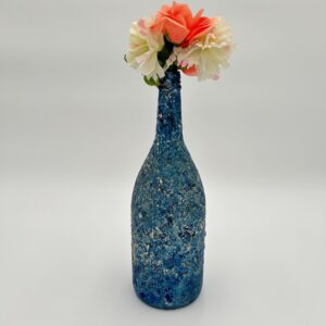Lovely Lapis Art Glass Vase