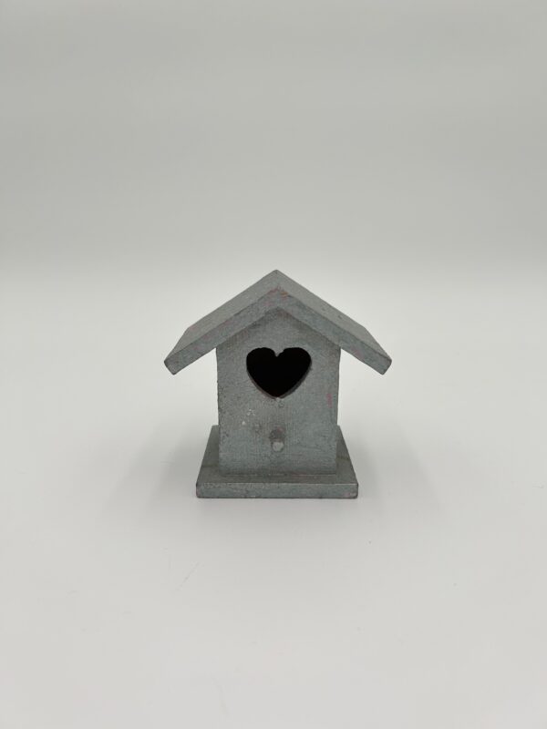 Hand painted iceberg blue birdhouse gift