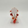 Bracelet of Sorbet Orange Handcrafted Beaded Necklace Set