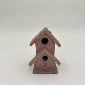 Dusty Purple Birdhouse Hand Painted for outdoor decorating
