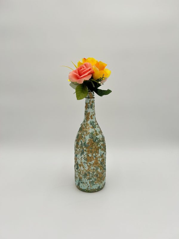 Emerald and Gold Beautiful Flower Vase