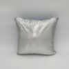 French Blue and Silver Fancy Sofa Pillow - back view