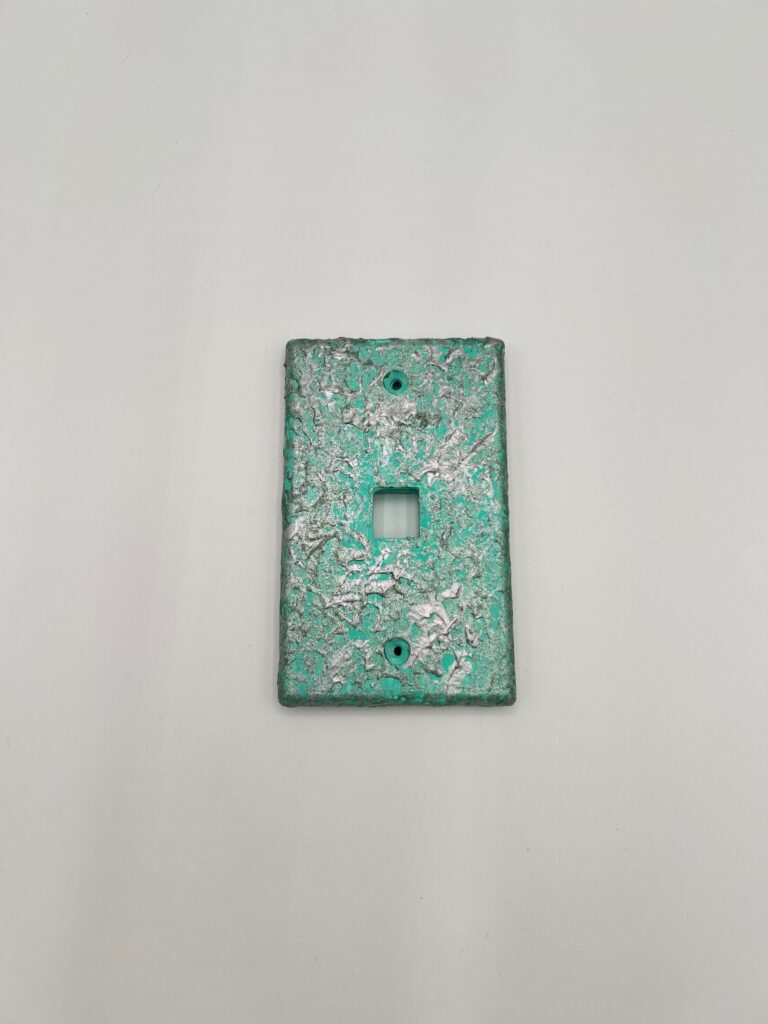 Hand painted green decorative light switch cover