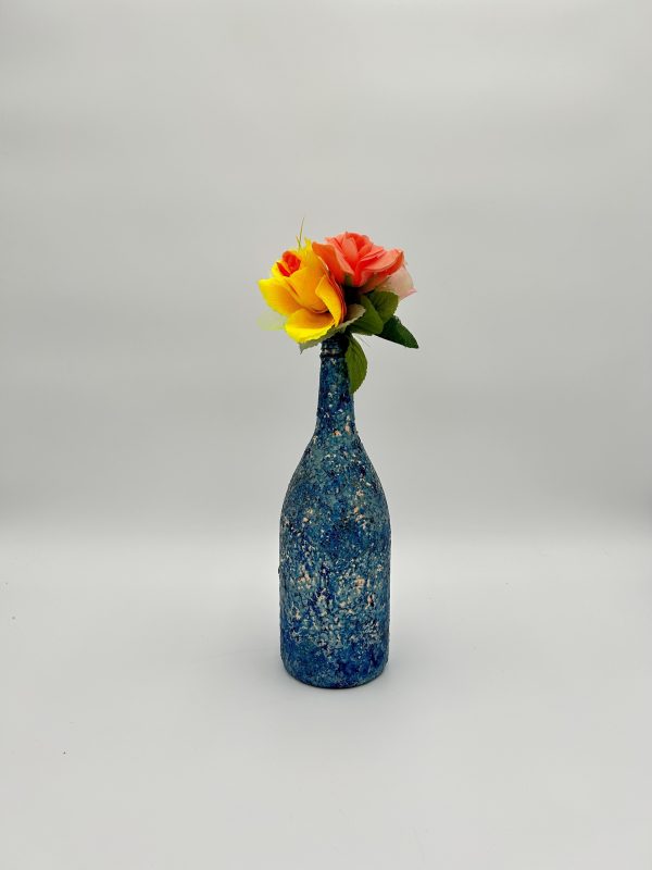 Lovely Lapis Art Glass Vase