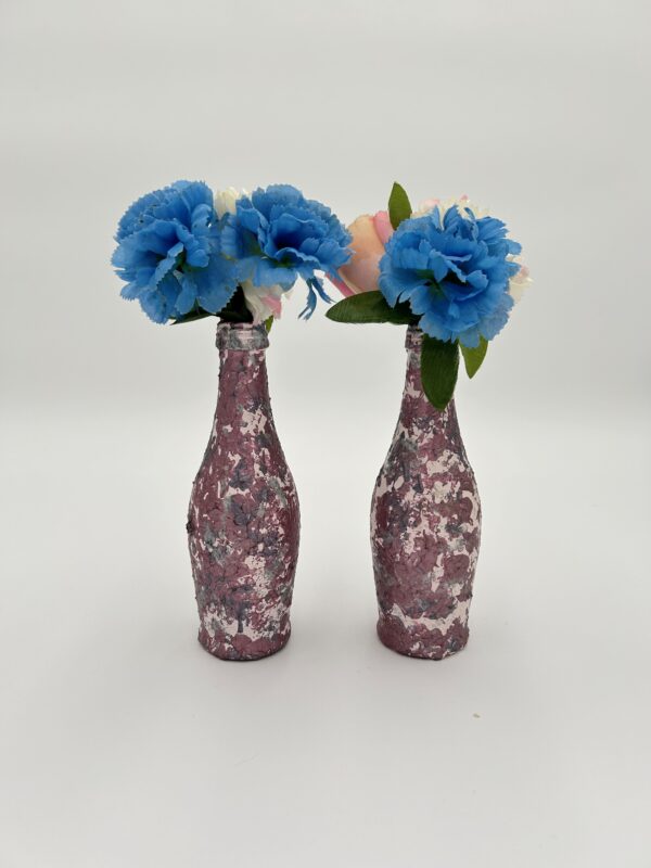 Metallic Mauve Mini Vase Set of 2
