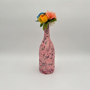 Flamingo Pink Fancy Decorated Vase