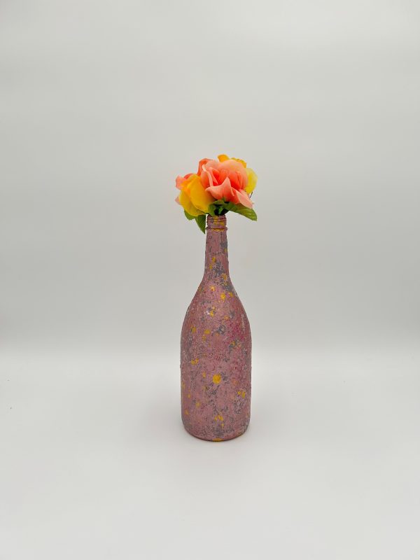 Glossy Pink Rose Handmade Vase