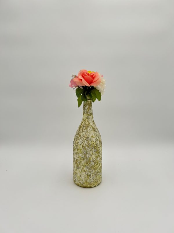 Lime Green Sparkle Glass Vase Decoration