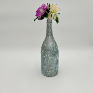 Glossy Teal Unique Glass Vase