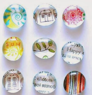 Variety of DIY refrigerator magnets